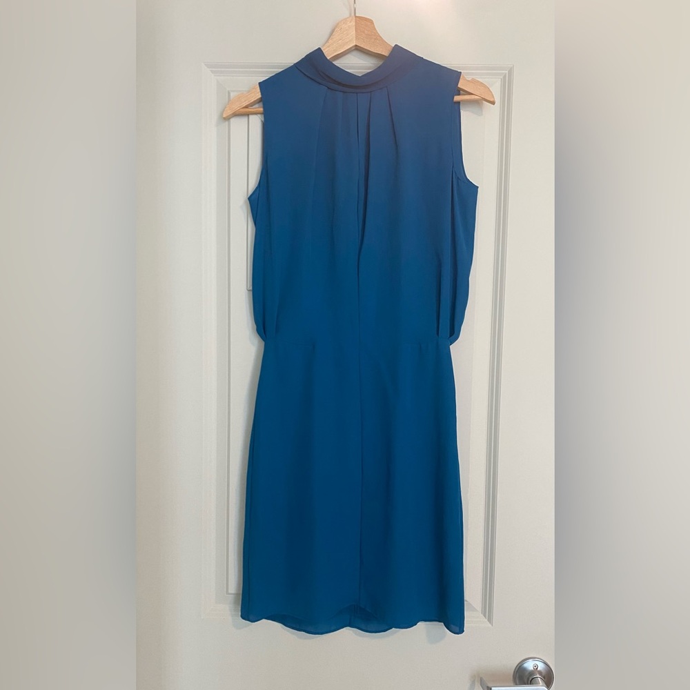 Reiss Open Back Blue Dress with Bow